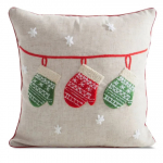 J&otilde;ulu dekoratiivne padjakate PSWA-331, punane v./beež v./roheline v., 45 cm x 45 cm