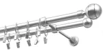 Kardinapuu komplekt Olimp Kula Olimp, 150 cm, &Oslash; 19 mm, matt kroom v.