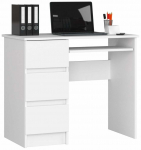 Kirjutuslaud sahtlitega, vasakpoolne Akord Furniture Factory A6 Left, valge v.