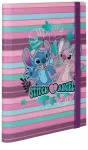 Kummiga kaust Disney Stitch Blue Nr. 3, A5 Sinine v./Roheline v./Roosa v.