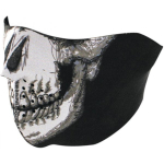 Mootorratturi kiivrisukk Zanheadgear Skull Face, valge/must