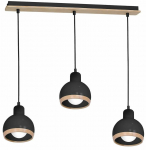 Valgusti lagi Milagro Oval, E27, 3 x 60 W, must v.