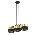 Valgusti lagi Emibig Lux, E27, 3 x 15 W, kuldne v./must v.