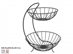 Puu- ja juurviljakorv Kitchen&GO, metall, 26.5 cm x 26.5 cm, must v.
