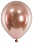 &Otilde;hupallide komplekt ovaalsed PartyDeco Glossy 46 cm, roosa kuld v., 5 tk