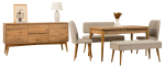 S&ouml;&ouml;gitoa komplekt Kalune Design Vina 04 1005, kreemjasvalge v./atlantic pine v.