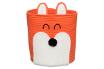 Korv, m&auml;nguasjade jaoks 4Living Happy Fox, valge v./oranž v., 28 x 28 x 38 cm
