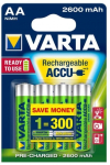 Laetav aku Varta, AA, 2600 mAh, 4 tk
