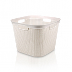 Pesukorv Knitas M-081, 41 l, valge v., 43 cm x 43 cm