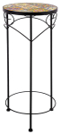 Lillepoti alus Home4you, metall, &Oslash; 30 cm, must v.