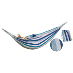 V&otilde;rkkiik Saska Garden Hammock 2 People, sinine v./valge v., 250 cm