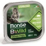 Kassi m&auml;rgtoit Monge BWild Sterilised Wild Boar, metslooma liha, 0.1 kg