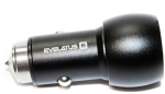 Auto laadija Evelatus Car Charger EC7DC01, 2 x USB, must v.