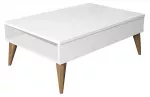 Kohvilaud Kalune Design Best, valge v., 90 cm x 60 cm x 34.6 cm