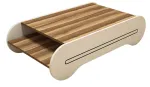 Kohvilaud Kalune Design Cool, kreemjasvalge/p&auml;hklipuu v., 120 cm x 63.6 cm x 30 cm