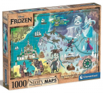 Pusle Clementoni Story Maps Frozen 39666, 50 cm x 70 cm, 1000 tk, mitmev&auml;rviline