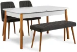 S&ouml;&ouml;gitoa komplekt Kalune Design Santiago 1053 - 3 AB, valge v./m&auml;nni v./antratsiit v.