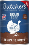 M&auml;rg koeratoit Butchers Recipe in Gravy With Turkey & Garden Veg, kanaliha, 0.4 kg