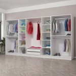 Riidekapp Kalune Design Kale 5037, valge v., 52 cm x 360 cm x 210 cm