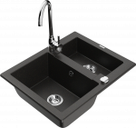 K&ouml;&ouml;givalamu Mexen Carlos 6518581500-75+670200-00, graniit, 58 cm x 47 cm x 17.7 cm, metallic black/gold+chrome