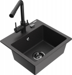 K&ouml;&ouml;givalamu Mexen Milo 6505-76-671600-70-B, graniit, 43.5 cm x 41 cm x 17.1 cm, must