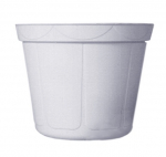 Lillepott Uniplastex Classic UDC14, plastik, &Oslash; 14 cm, valge v.