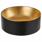 Vannitoa kraanikauss Invena Keto, keraamiline, 41.5 cm x 41.5 cm x 13.5 cm, kuldne v./must v.