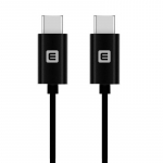 Evelatus TPC03 Vastupidav TPE USB laadija kaabel USB-C (T&uuml;&uuml;p-C) Kiire 3.1A Andme- ja Laadija Kaabel 1m Must