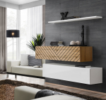 Seinariiulite komplekt ASM Switch SB2, pruun v./valge v., 110 cm x 30 cm x 130 cm