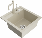 K&ouml;&ouml;givalamu koos kraaniga Mexen Vito, graniit, 49 cm x 52 cm x 24 cm, beež