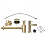 Valamusegisti su sifonu ir santechninėmis jungtimis, kuldne matt