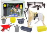 M&auml;ngukujuke, koos tarvikutega, hobune Lean Toys, 14 cm, mitmev&auml;rviline