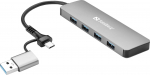 USB jaotur Sandberg USB-C/A to 4xUSB 3.0 Hub