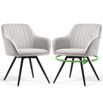 Toolide komplekt Akord Turno, must v./hall v., 49 cm x 49 cm x 83 cm, 2 tk