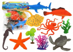 Kujukeste komplekt, koos tarvikutega Lean Toys Ocean World, 7 tk, mitmev&auml;rviline