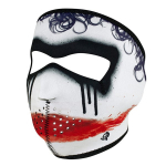 Mootorratturi kiivrisukk Zanheadgear Trickster, valge v./must v./punane v.