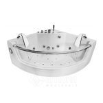 Vann, massaaži AMO-0053 WHITE, 140 cm x 140 cm x 60 cm, valge