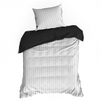 Voodipesukomplekt Raya PTE-207, valge v./must v., 70 x 80 cm, 140 x 200 cm, 2 os.