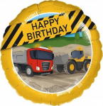 Fooliumist &otilde;hupall &uuml;mmargune Amscan Happy Birthday, kollane v.
