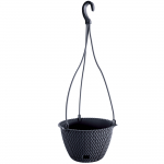 Rippuv lillepott Prosperplast Splofy, plastik, &Oslash; 27 cm, antratsiit v.