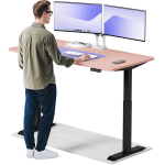 Arvutilaud reguleeritava k&otilde;rgusega Desktronic HomeOne 3 846, 160 cm x 80 cm, 119 cm, must v./roosa v.