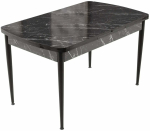 S&ouml;&ouml;gilaud pikendatav Kalune Design Trend Bendir, must v./marmor v., 132 - 170 cm x 76.5 cm x 79 cm