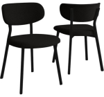 Toolide komplekt Kalune Design Toldy 240CHR4220, matt, must v., 45 cm x 45 cm x 85 cm, 2 tk