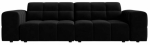 Diivan Cosmopolitan Design Chicago Velvet Bluvel 19, must v., 102 x 212 cm x 78 cm