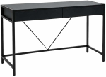 Kirjutuslaud sahtlitega Akord Furniture Factory Loft Pure, 124 cm x 50 cm, 80 cm, must v.