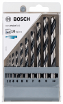 Puuride komplekt Bosch, metall, hss-r, sirge, 10 mm x 13.3 cm