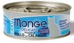 Kassi m&auml;rgtoit Monge Delicate Chicken With Squid, kanaliha/mereannid, 0.08 kg