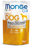 M&auml;rg koeratoit Monge, kanaliha/kalkun Grill Adult Dog, 0.1 kg