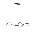 Valgusti rippuv Trio Rondo 322610432, LED, 1 x 37 W, must v.