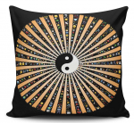 Dekoratiivne padi Mioli Decor Mandala, must/mitmev&auml;rviline, 43 cm x 43 cm